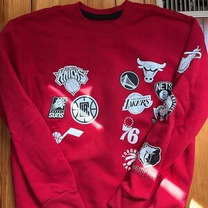 NBA Team Logo Red Sweater